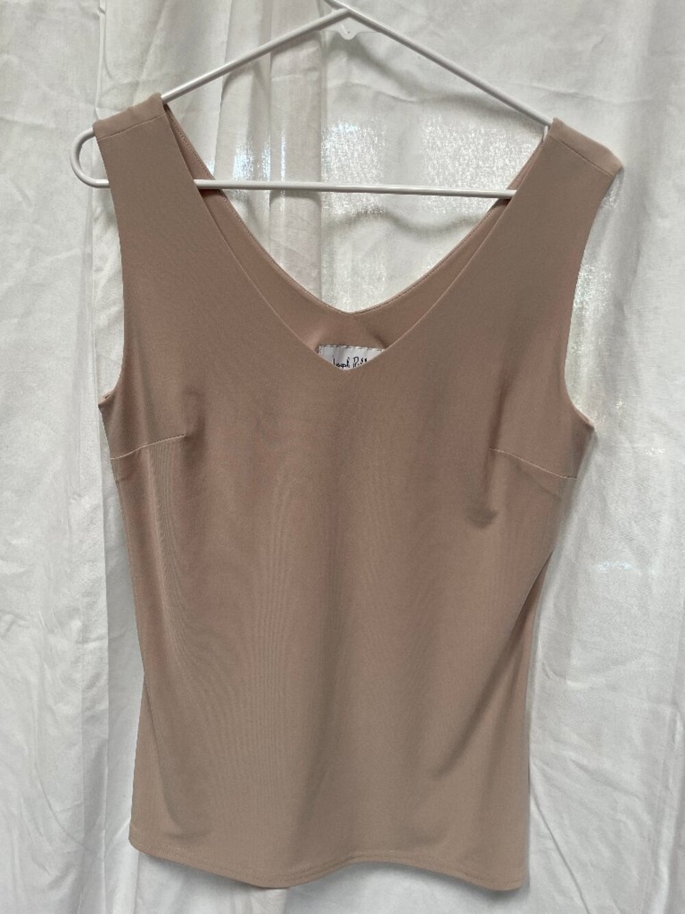 Joseph Ribkoff Nude Beige V-Neck Sleeveless Blouse Tank Top Size 10